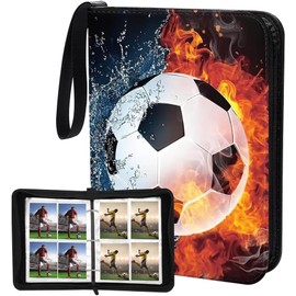 Trading Card Binder 4-Pocket, 400 Pockets Trading Card Games Collection Binder, Sturdy Card Holder Folders Card Collection Folder for Football, Basketball Cards with 50 Double-Sided Protective Sleeves