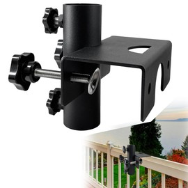 YZZHAJ Beach Patio Umbrella Clamp, Adjustable Outdoor Umbrella Holder Clamp,Umbrella Clamp Mount for Railing,Fence,Benches,Deck,Tailgates,Dock,Beach Courtyard Balcony