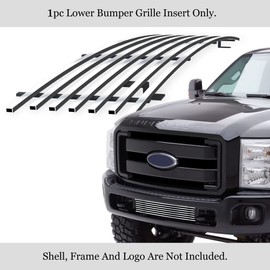 APS Compatible with Ford F-250 F-350 F-450 F-550 SD 2011-2016 Lower Bumper Stainless Steel Chrome 8x6 Billet Front Grill Grille Insert F66829C