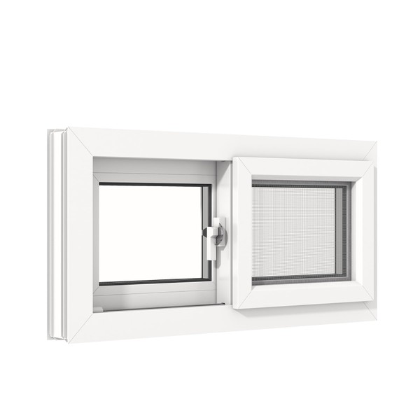 Vinyl Basement Slider Window,32" x 16" Basement Window,Removable Sliding Windows