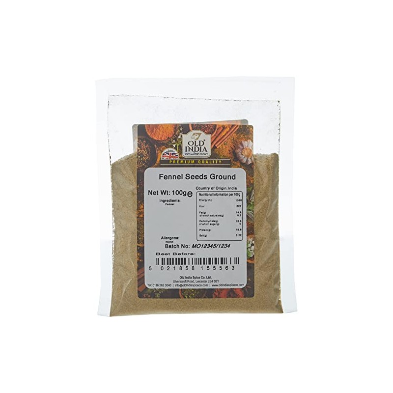 Old India Fennel Seeds Ground 100g