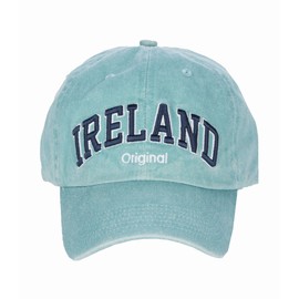 Robin Ruth Light Blue Baseball Cap with Navy 'Ireland Original' Text, Design with Adjustable Strap