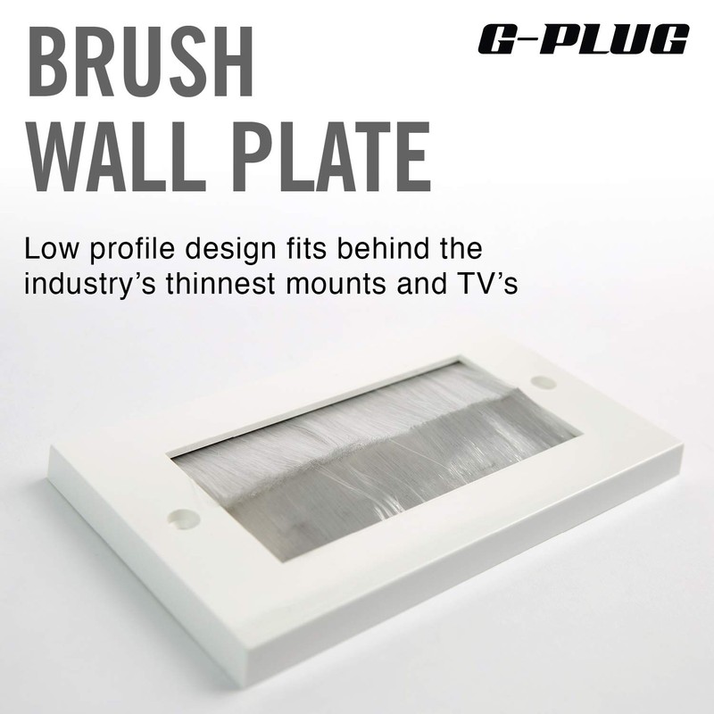 G-PLUG Outlet Wall Plate, Decora Style, Cable Pass Through Insert
