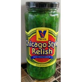 Vienna Beef 2 VIENNA BEEF Neon Green Chicago Style Hot Dog Relish 2 Pack Brats