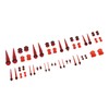 48pcs Ear Stretching Kit Heart Shaped Various Sizes Acrylic Tapers