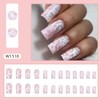Press on Nails Fake Nails Square Glossy, Medium False Nail