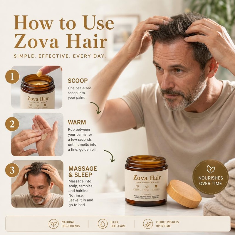 1PCSZova Hair Growth Balm,Deep Scalp Nourishing Hair Treatment