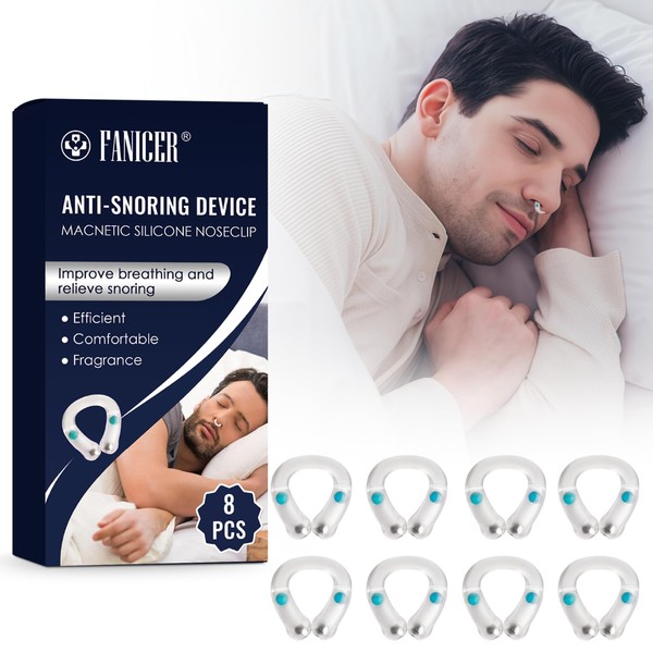8 pieces snoring stopper, anti-snoring nose clip, magnetic anti-snoring nose