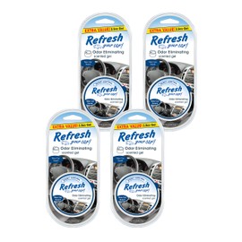 Refresh Your Car! 84984 New Car Scent Scented Gel Can, 2.5 oz, 4 Pack