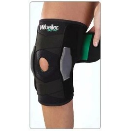 Mueller Adjustable Hinged Wraparound Knee Brace Green Line # 86455 OSFM