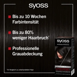SYOSS Coloration Level 3 1_1 Black, up to 10 weeks of color intensity, 3-pack (3 x 115 ml)