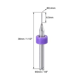 sourcing map PCB Drill Bits 0.4mm Tungsten Carbide Rotary Tool Jewelry CNC Engraving Print Circuit Board Micro Drill Bits 1/8 Inch Shank 2 Set (20 Pcs)