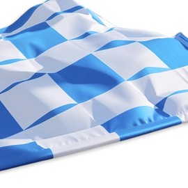 NARAMAKI® Napoli Flags 90 x 150 cm - 1 "Forza Napoli" Flag + 1 White and Blue Checkered Flag - 100% Polyester - Made in Italy - Football Championship 2025