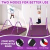 FINCOME Gymnastics Bar for Kids with Mat and Gymnastics Rings,