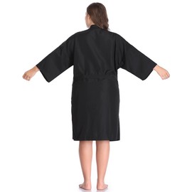 PERFEHAIR Salon Robes Smock for Clients, Hair Salon Client Gown Cape, Black
