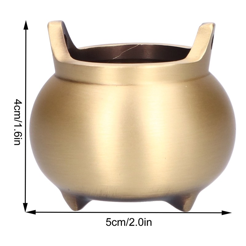 Mini Incense Burner Copper 3 Legs Incense Stick Holder for