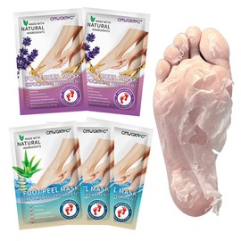 5 Pack Foot Peeling Mask,Exfoliator Peel Off Calluses Dead Skin Callus Remover,Foot Mask for Dry Cracked Feet,Foot Peel Masks for Men and Women Feet Peeling Mask for Fathers Mothers Day Gifts