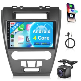 2G+64G Car Stereo CAR Radio for Ford Fusion Mondeo Mustang 2009-2012, Rimoody with Wireless Carplay and Android Auto Mirror Link Android GPS WiFi 10.1 Inch Touchscreen FM/RDS EQ SWC Backup Camera