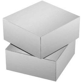 SHEUTSAN 2 PCS Steel Bench Block 2-1/2 x 2-1/2 Inches, Square Flat Anvil Jewelers Tool Metal Bench Block for Jewelry Making, Metal Stamping, Wire Flattening