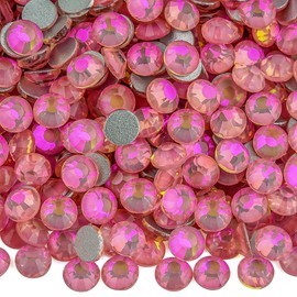 Blinginbox Rhinestones for Crafting,Flatback Rhinestones Glass Gems Stones Round Gemstones Non-Hotfix Crystal for Crafts Nail Decoration,Pink Rose Crystal(3.8-4.0mm) SS16/1440pcs