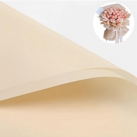 BBJ WRAPS 40 Waterproof Flower Wrapping Paper, for Florist Durable Bouquet Wrapping Paper for Floral Arrangements on Valentine's Day, Mother's Day, 22.8x22.8 Inch (Champagne)