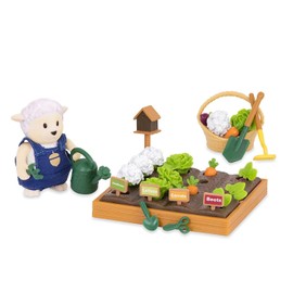 Li'l Woodzeez WZ6716Z Play Li’l Woodzeez 31pc Toy Set with Animal Character and Gardening Accessories – Miniature Figurines and Playsets for Kids Age 3+, Multi-Color