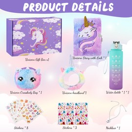 Unicorn Gifts Toys for Girls for Girls Age 6-12 Years Old Girl, with Unicorn Diary/Water Bottle, Girl Toys, Kids Toys, for Daughter, Niece, Granddaughter