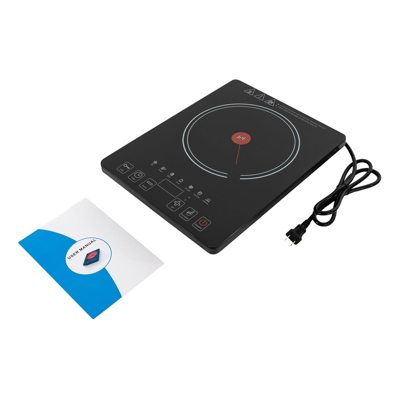 LIYUANJUN 1800W Electric Cooktop, Single Burner Electric Cooktop 8 Gears