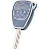CHATYYD for Jeep Key fob Cover, Soft TPU Car Key Cover Case for 2010-2017 Jeep Wrangler 2010-2017 Jeep Compass 2010-2017 Jeep Patriot Accessories(4 Buttons) (Blue)