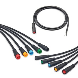 YUNNY Brand HUDAMZKY Ebike Cable Extension - Julet Female Male 2-6 Pin Waterproof Connector for Electric Bicycle Display, Throttle, PAS Parts (2Pin Female)
