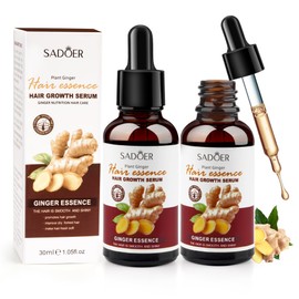 Hair Oil Growth Pack of 2 60 ml, Hair Oil Ginger Oil for Hair, Hair Oil Scalp Hair Oil Growth Ginger Oil for Hair Growth and Hair Restoration, Massage Oil Ginger Hair Growth Serum