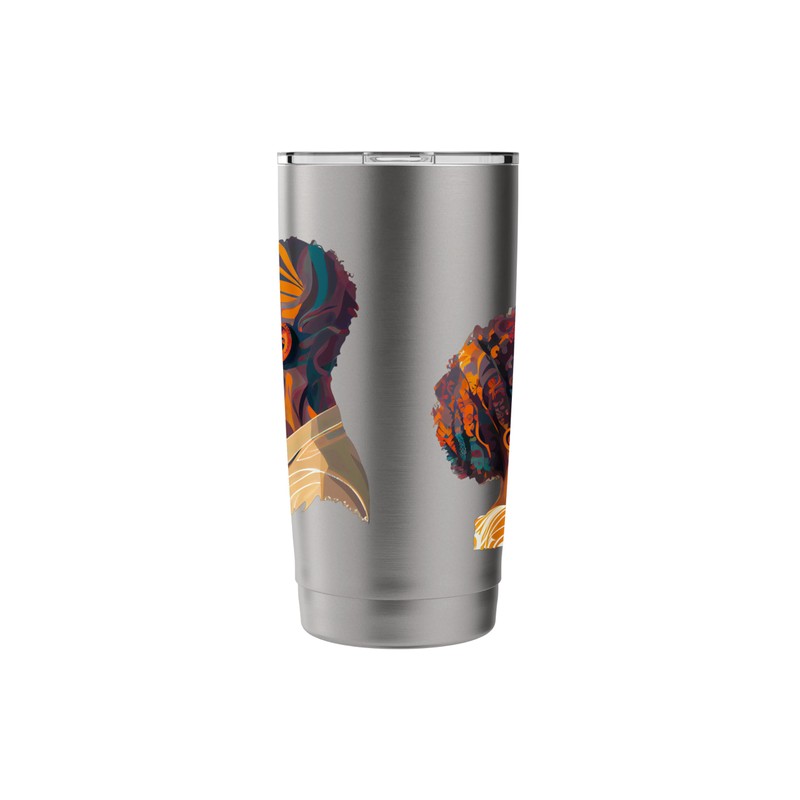Embrace Love Afrocentric Couple Art Passion Stainless Steel Insulated Tumbler