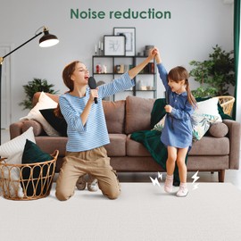 VallisCo Carpet Tile 20 Pack 24” X 24” Self Adhesive Carpet Floor Tiles Anti-Slip Squares Peel and Stick Floor Tilel DIY Installation for Bedroom(White)