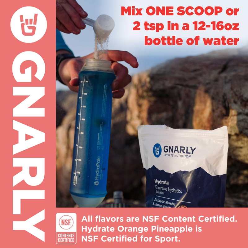Gnarly Nutrition Hydrate Electrolyte Powder – Ruby Red Grapefruit Exercise