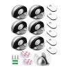 Topes para Puertas Chicon Pack 6 Magnéticos Acero Inoxidable con