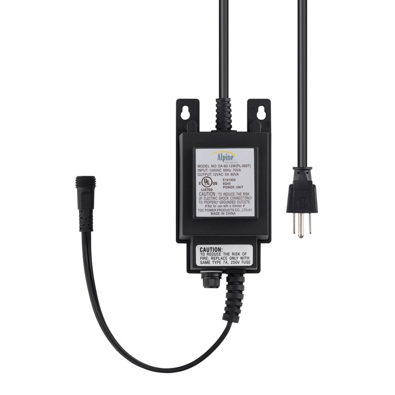 Alpine Corporation Outdoor 60W Replacement Transformer for Fountains and Lights