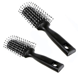 2 Pcs Professional Anti-Static Styling Massage Hairbrush for Men & Women, Great Styling & Blow Drying Brush for Slicked-back, Portable Hair Detangling Comb, Vented Hair Brushes for Wet & Dry Hair (2)