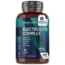 Electrolytes Tablets - 180 Vegan Hydration Tablet (6 Months Supply) - Sugar- & Carb-Free Rehydration Tablets with Electrolytes Like Magnesium, Potassium & Sodium - Fasting & Keto Electrolyte Tablet