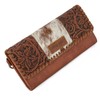 X Wrangler Women's Cowhide Wallet Trifold Phone Wristlet Wallets, Card