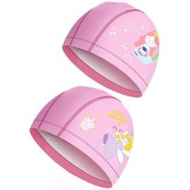 Swimming Cap Kids Swimming Caps for Kids, Toddler, Children, Boys and Girls, Kids Waterproof Bathing Swim Cap for Aged Girls Teens 2pack