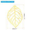 [PATIKIL] 44mm Leaf Pendant 50pcs Metal Tree Leaf Beads for
