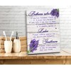 Ladies and gentlemen Bathroom Rules canvas Wall Decor, Lavender purple