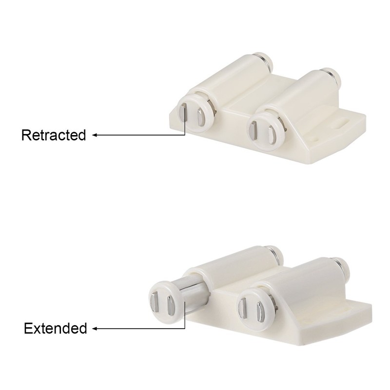 Sourcingmap Double Magnetic Touch Catch Latch Plastic PE White for