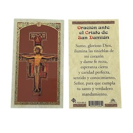 SAN DAMIANO - PRAYER BEFORE THE CRUCIFIX AT SAN DAMIANO LAMINATED PRAYER CARDS