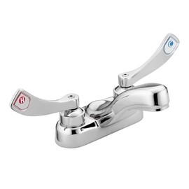 Moen 8215F03 Commercial M-Dura 4-Inch Centerser Lavatory Faucet with 4-Inch Wrist Blade Handles, 0.35-gpm, Chrome