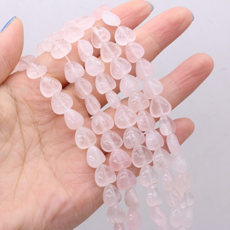 abalorio de piedra natural pulidas en forma de corazón mezclado