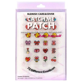 Catch Me Patch, Parches Antiacné Emoticon Love Yourself, 72 Piezas