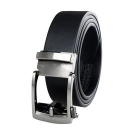 Exact Fit Men's Ratchet Adjustable Custom Fit Track Lock Belt, Black, X-Large (42-44)