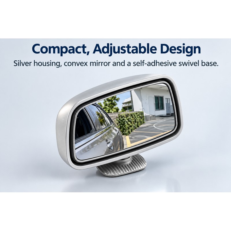 360° Adjustable Blind Spot Mirror for Cars – Wide-Angle Convex