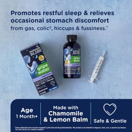 Mommy's Bliss Gripe Water Night Time, Infant Gas & Colic Relief, Gentle & Safe, 2 Weeks+, 4 FL OZ Bottle (Pack of 1)